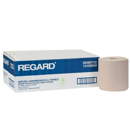 REGARD Hand Towel Roll 100% Recycled - Brown, 800', 6 Rolls/Case