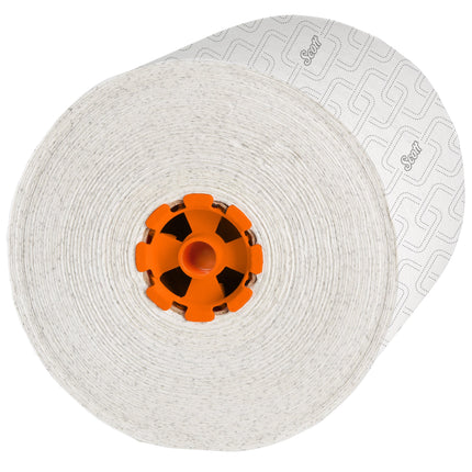Scott Pro Slimroll Hard Roll Towels (47035) - With Absorbency Pockets, for Orange Core Dispensers, White, 580'/Roll, 6 Rolls/Case