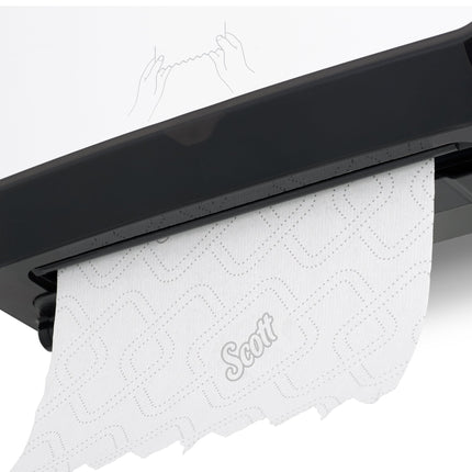 Scott Pro Slimroll Hard Roll Towels (47035) - With Absorbency Pockets, for Orange Core Dispensers, White, 580'/Roll, 6 Rolls/Case