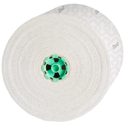 Scott Pro Towel Roll - 8" x 1150', White with Green Core, 6 Rolls/Case