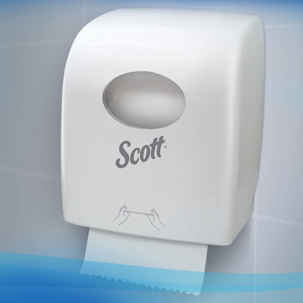 Scott Slimroll Hard Roll Towels (12388) - With Fast-Drying Absorbency Pockets, White, 580'/Roll, 6 Rolls/Case