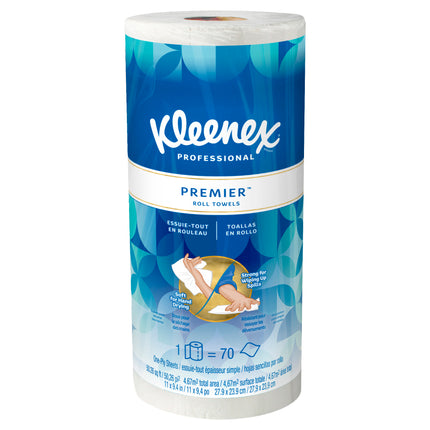 Kleenex Premier Kitchen Paper Towels (13964) - Cloth-Like Softness, White, 70 Sheets/Roll, 24 Rolls/Case