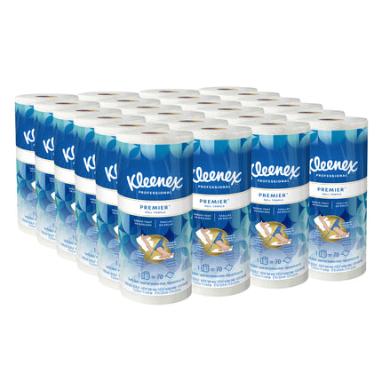 Kleenex Premier Kitchen Paper Towels (13964) - Cloth-Like Softness, White, 70 Sheets/Roll, 24 Rolls/Case