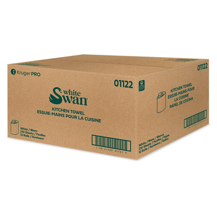 Kruger White Swan Professional Towel - 2 Ply, White, 210 Sheets/Pack,12 Packs/Case