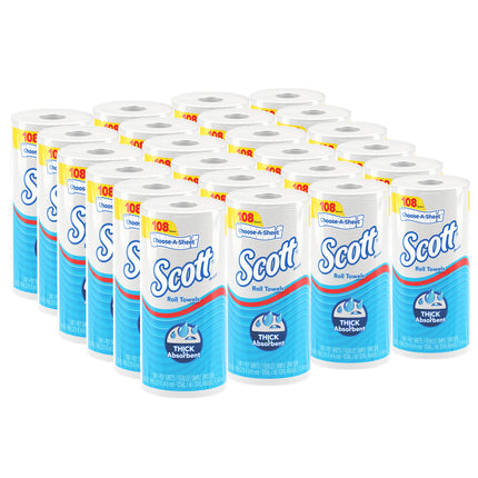 Scott 47031 Scott Paper Towel - Choose A Sheet, 1-Ply, 102-Sht, White, 24/Case