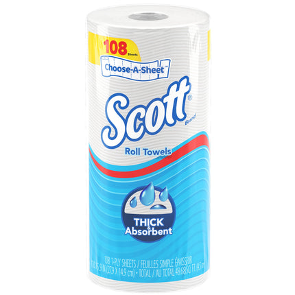 Scott 47031 Scott Paper Towel - Choose A Sheet, 1-Ply, 102-Sht, White, 24/Case