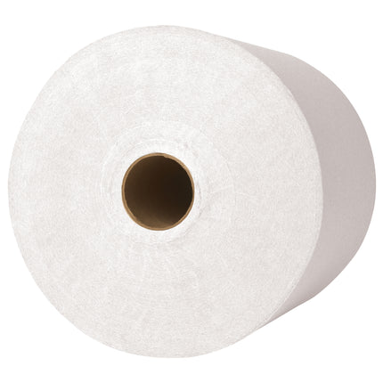 Essuie-mains Scott Essential universels en rouleau grande capacité (01005) - Avec alvéoles absorbantes, mandrin de 3,8 cm, blanc, 305 m/rouleau, 6 rouleaux/caisse