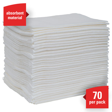 WypAll X60 Reusable Washcloth Rags - White, 12.5"x10", 70 Sheets/Pack, 8 Packs/Case