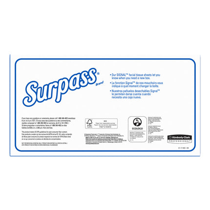 Surpass Facial Tissue - 2 Ply, 125/Box, 60 Boxes/Case