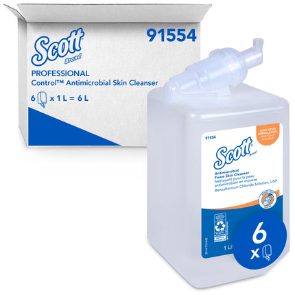 Nettoyant moussant Scott - 1L, Transparent, 6/caisse