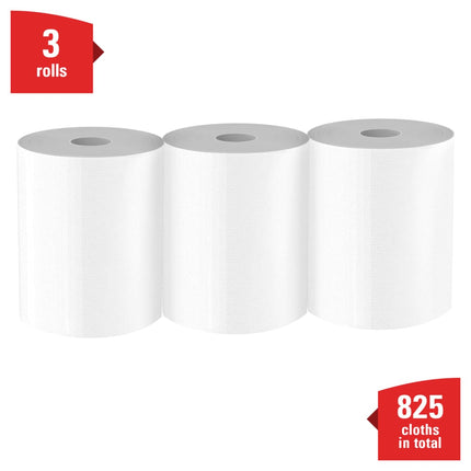 Lingette WypAll PowerClean X70 – 24,9 cm x 31 cm, distribution par le centre, 276 feuilles/rouleau, 3 rouleaux