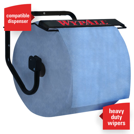 Wypall X90 Extended Use Cloths - Reusable Wipes Jumbo Roll, Blue Denim, 450 Sheets/Roll, 1 Roll/Box