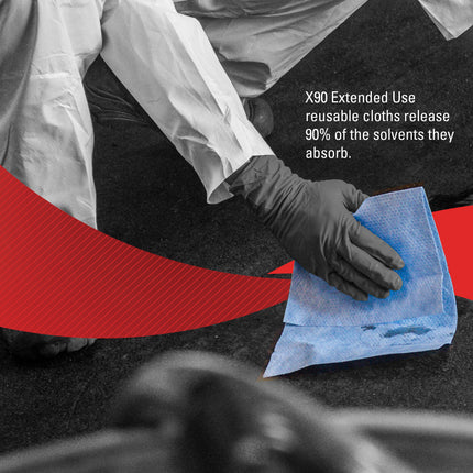Wypall X90 Extended Use Cloths - Reusable Wipes Jumbo Roll, Blue Denim, 450 Sheets/Roll, 1 Roll/Box
