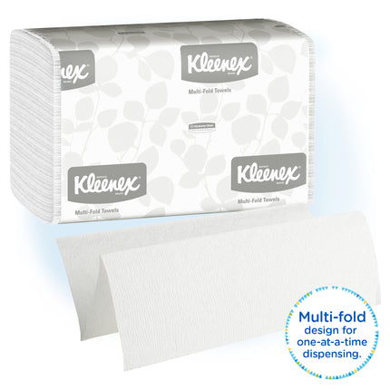 Kleenex Folded Towel Multi-Fold - White, 150 Sheets/Pack, 8 Packs/Sheet