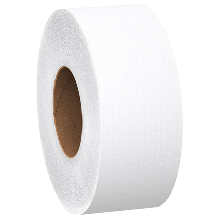 Papier hygiénique en rouleau géant Scott Essential, 100 % fibres recyclées – 2 épaisseurs, blanc, 304,8 m, 12 rouleaux/caisse