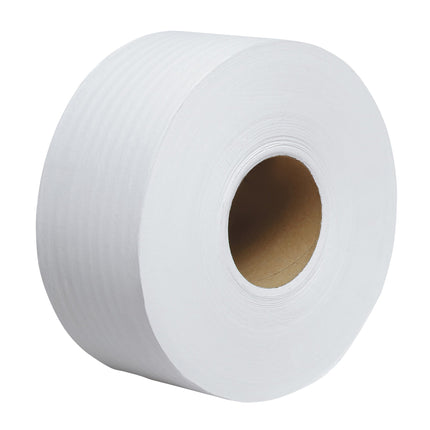 Papier hygiénique en rouleau géant Scott Essential, 100 % fibres recyclées – 2 épaisseurs, blanc, 304,8 m, 12 rouleaux/caisse