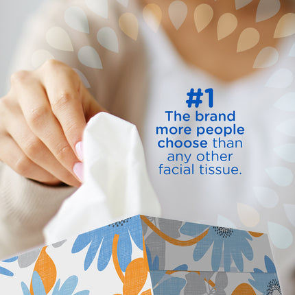 Kleenex Facial Tissue Flat Box - 2-Ply, White, 125 Sheets/Box, 12 Boxes/Case
