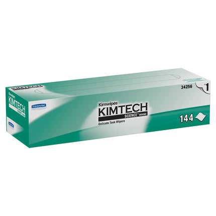 Lingettes pour tâches délicates Kimtech Science Kimwipes (34256) - Boîte distributrice escamotable, Blanches, 144 lingettes/boîte, 15 boîtes/caisse