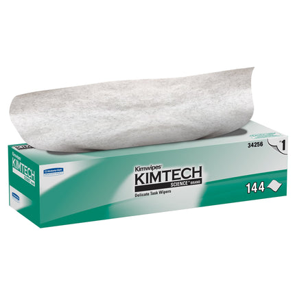 Lingettes pour tâches délicates Kimtech Science Kimwipes (34256) - Boîte distributrice escamotable, Blanches, 144 lingettes/boîte, 15 boîtes/caisse