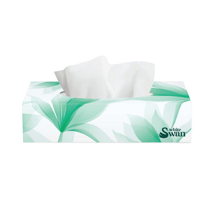 Kruger White Swan Facial Tissue - 2 Ply, White, 100 Sheets/Box, 30 Boxes/Case, Made in Canada