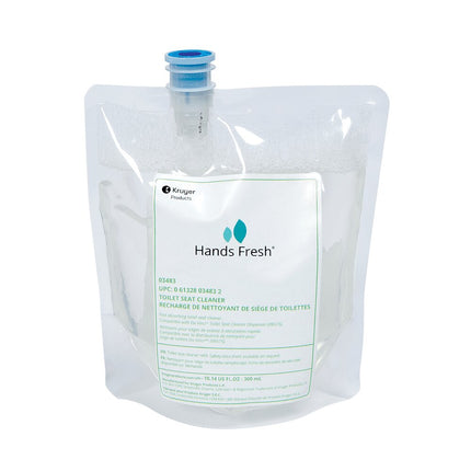 Kruger Hands Fresh Toilet Seat Cleaner - Clear, 300ml, 6/Case
