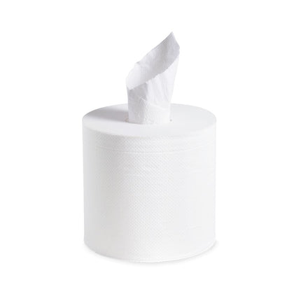 Kruger Esteem Center-Pull Towels - White, 2-Ply, 600 Sheets/Roll, 6 Rolls/Case