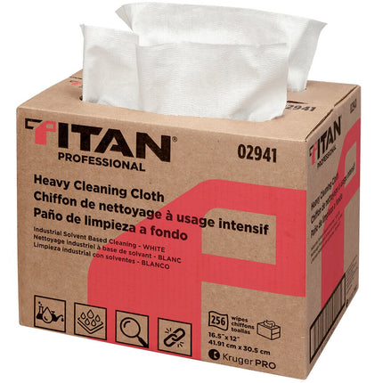 Kruger Titan Professional Heavy Industrial Cleaning Cloth Twin Pop-up Wiper- 12 "x 16.5", 250/Case