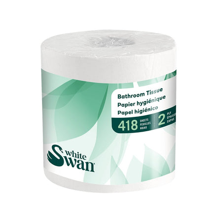 Kruger White Swan Bathroom Tissue - 2-Ply, 420 Sheets/Roll, 48 Rolls/Case