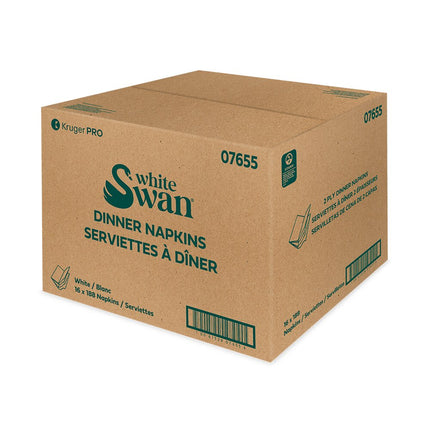 Kruger Dinner Napkin - White, 2-Ply, 3008/Case