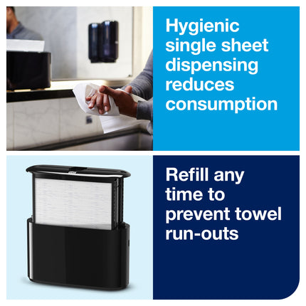 Tork Xpress Countertop Multifold Towel Dispenser - Black, Sold Individually
