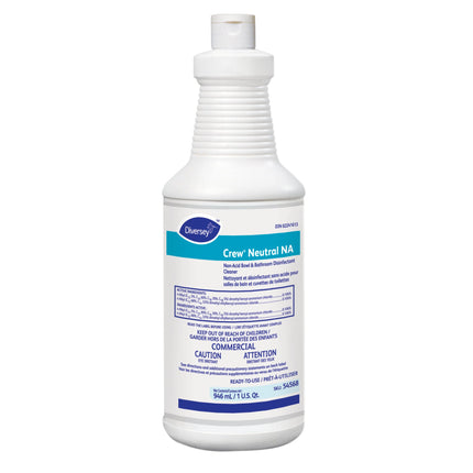 Diversey™ Crew® Non-Acid Bowl & Bathroom Disinfectant Cleaner, Fresh Scent, 946 ml, Sold Individually