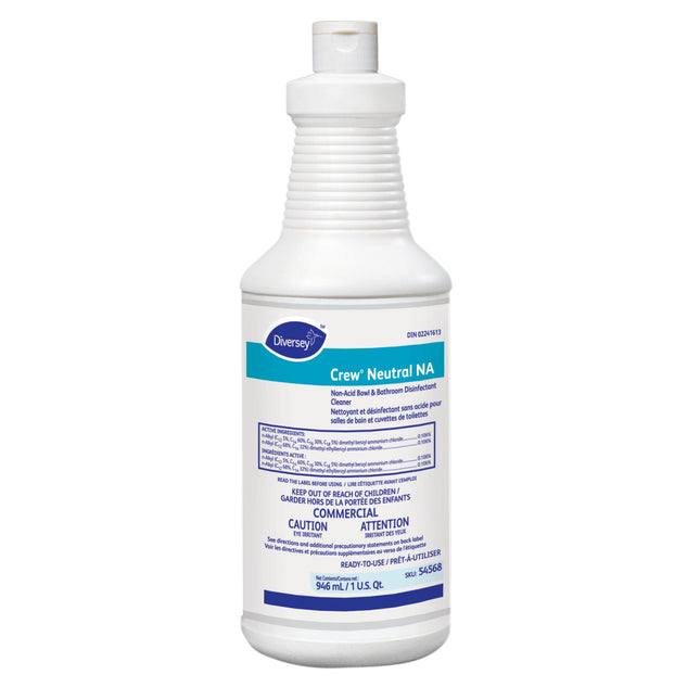 Diversey Crew Non-Acid Bowl & Bathroom Disinfectant Cleaner - Fresh Scent, 946 ml, Sold Individually