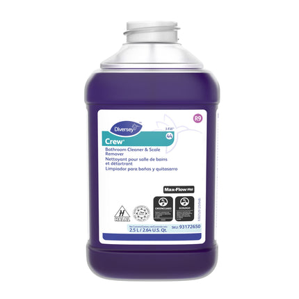Diversey™ Crew® Bathroom Cleaner & Scale Remover, Purple, J-Fill, 2.5L, Sold Individually