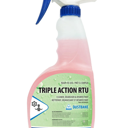 Dustbane Triple Action Nettoyant Dégraissant Désinfectant Prêt à l'Emploi - 750 ml, Rose pâle, 1/Chacun