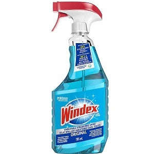 Windex Trigger Blue Glass Cleaner - Original, With Trigger Sprayer, 765ml, Sold Individually