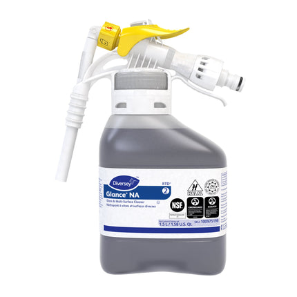 Diversey Glance NA Nettoyant Verre et Multi-Surfaces SC - Bleu, 1,5L, Vendu à l'unité