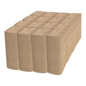 Cascades Select Singlefold Paper Towel - Natural Tan, 1-Ply, 9" L x 9.45" W, 250 Sheets/Pack, 16 Packs/Case