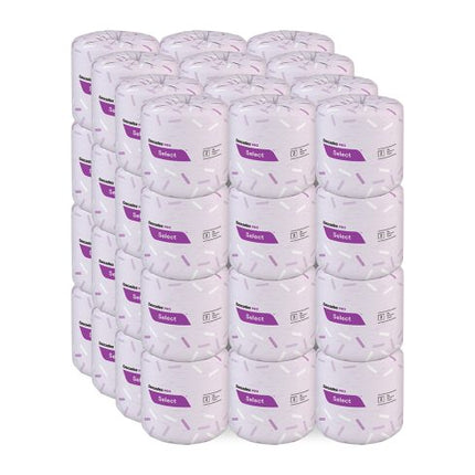 Cascades PRO Select®  Standard Toilet Tissue, White, 2-Ply, 500 Sheets/Roll, 48 Rolls/Case