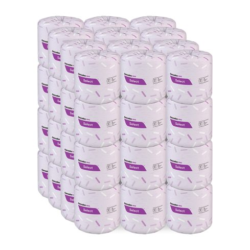 Cascades PRO Select Standard Toilet Tissue - White, 2-Ply, 500 Sheets/Roll, 48 Rolls/Case