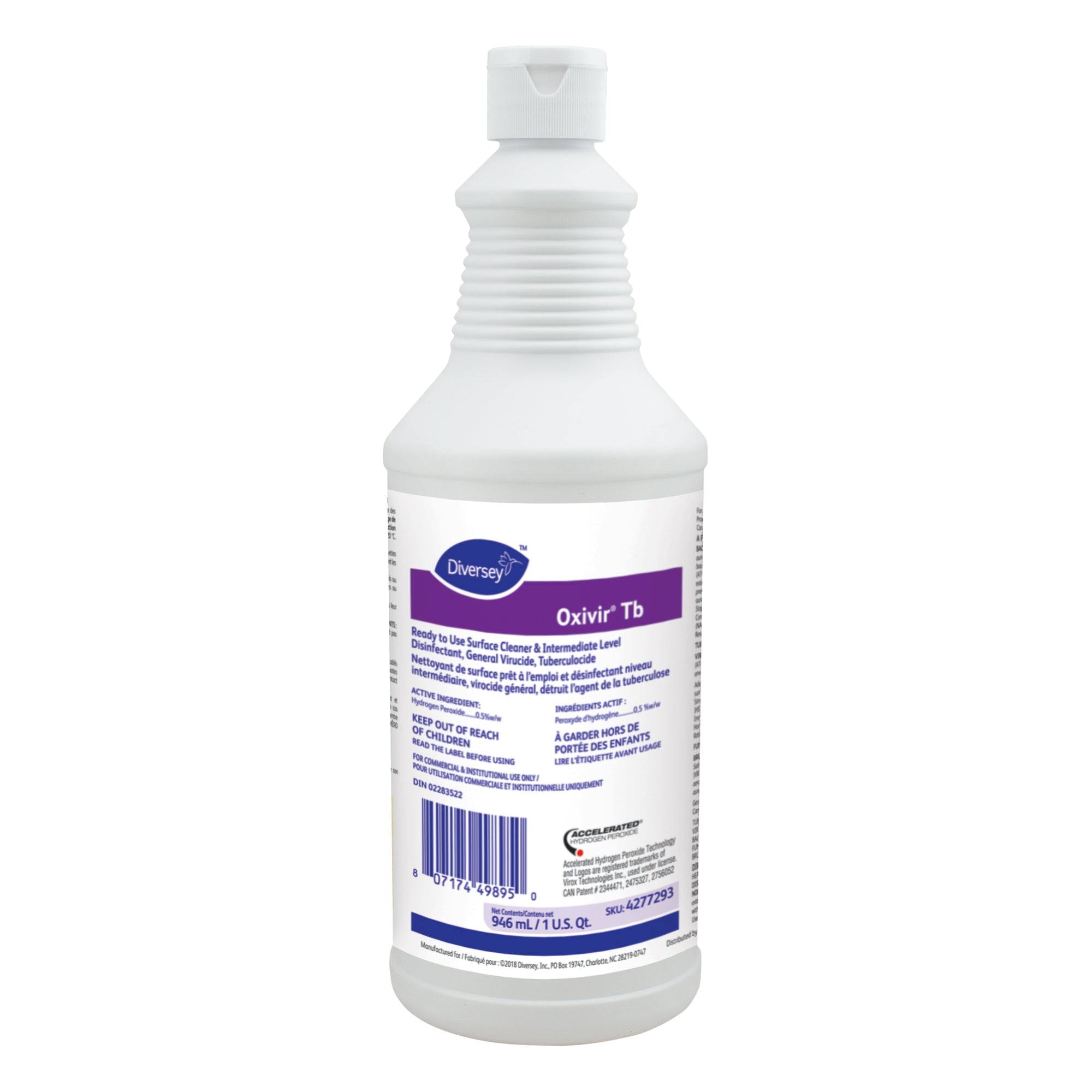 Diversey™ Oxivir® TB RTU Disinfectant Cleaner, 946ml, Sold Individually