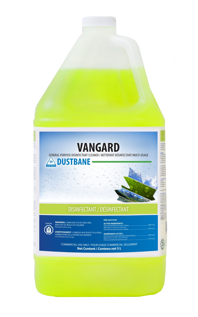 Dustbane Vangard General Purpose Disinfectant Cleaner - Yellow, 5L, Sold Individually