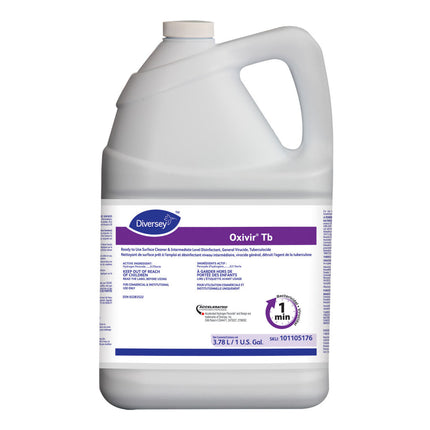 Diversey Oxivir Tb Surface Cleaner & Intermediate Level Disinfectant,  Ready to Use, 3.78L, 4/Case