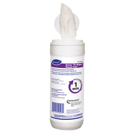 Diversey Oxivir Tb Wipes - 7" x 8", 60 Wipes/Pack