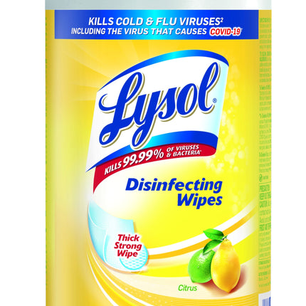 Lysol® Disinfectant Wipes Citrus, 75 Wipes/Pack