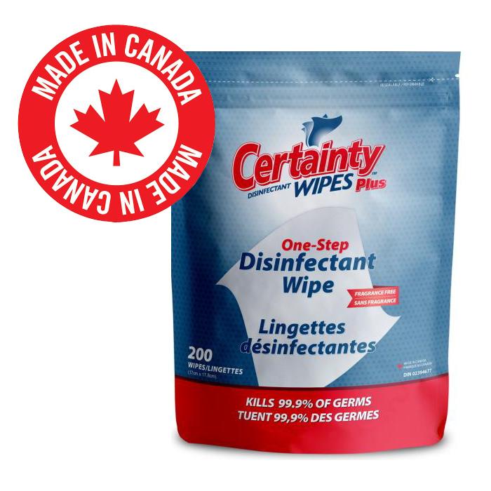 Certainty Disinfectant Wipes, 200 Sheets/Pack