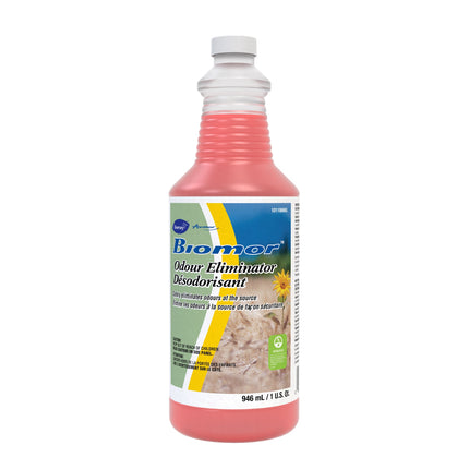 Diversey™ Biomor™ Odour Eliminator, Red colour, Cherry Almond Fragrance, 946mL, Sold Individually