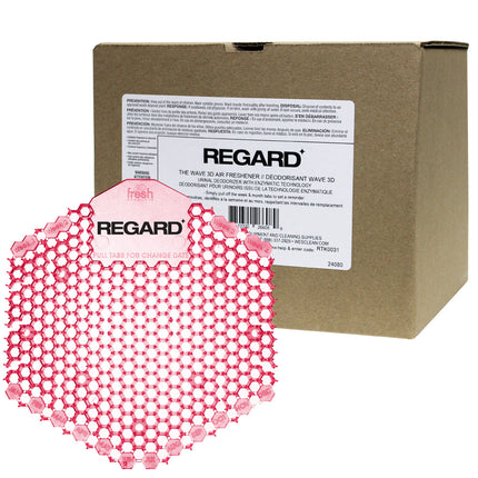 REGARD Wave Urinal Screen - Spiced Apple Scent, Red, 2/Pack