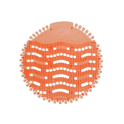 Globe™ Anti-Splash EVA Urinal Screen, Orange Mango, Sold Individually