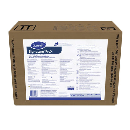 Diversey™ Signature UHS Floor Finish, White, Ammonia Scented, 5gal Envirobox, Sold Individually