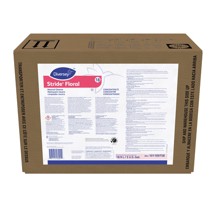Diversey Stride Neutral Cleaner - Floral Scent, 18.9L, Sold Individually